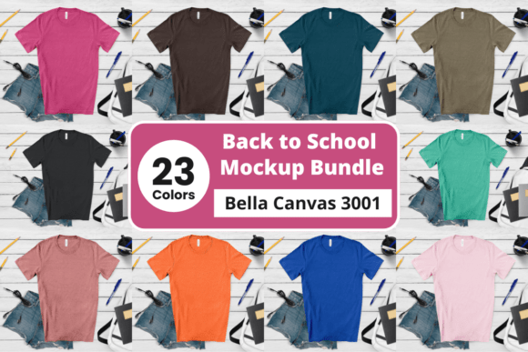 23 Back to School Bella Canvas Mockups