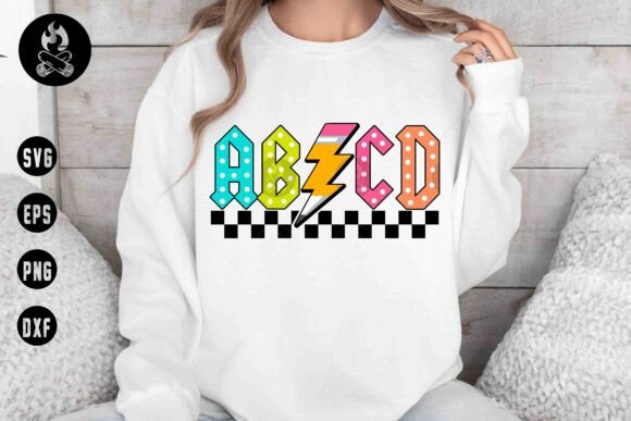 ABCD Lightning Bolt SVG for Back to School