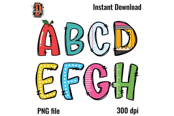 Back to School Alphabet Letters: A Versatile Design Resource for Creative Projects