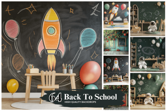 Back to School Chalkboard Backdrops