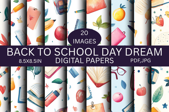 Back to School Day Dream Digital Papers: A Versatile Resource for Creative Projects