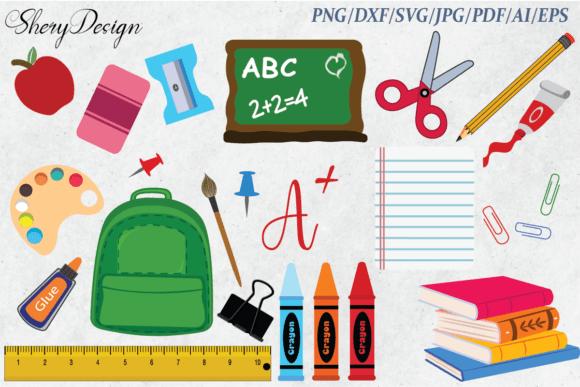 Back to School Essentials: The Power of School Supplies Clipart Set for Creative Projects