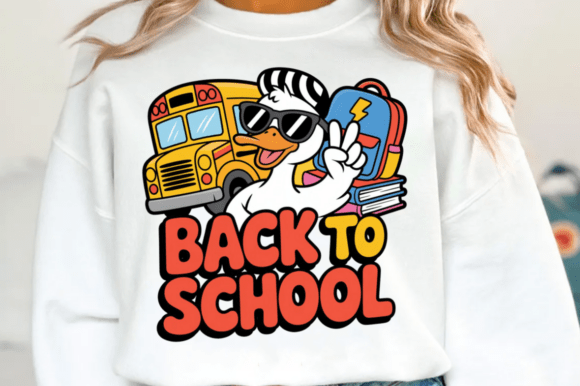 Back to School Goose PNG, Funny Goose PNG