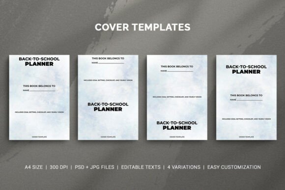 Back to School Planner Cover Templates: A Modern Solution for Academic and Creative Professionals