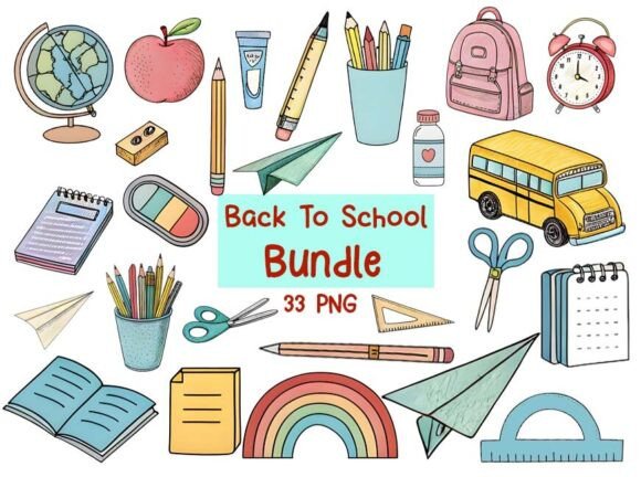 Back to School PNG Clipart: A Versatile Resource for Creative Projects