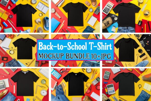 Back-to-School T-Shirt Mockup Bundle 08: A Must-Have for Designers and Creators