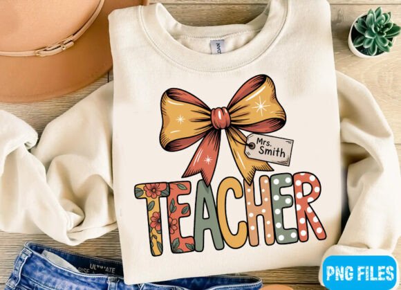 Back to School Teacher PNG, Floral Teac: A Versatile Digital Asset for Creative and Commercial Use