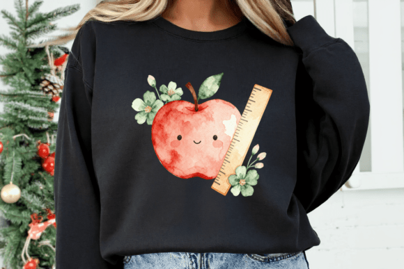 Cute Apple Ruler Flower Back to School