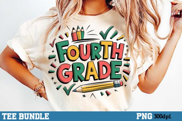 Fourth Grade Shirt PNG for Back to School: A Versatile Design for Creative Uses