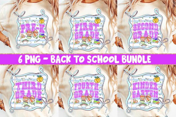 Preppy Back to School Bundle PNG Bow Png: A Versatile Design for Creative Projects