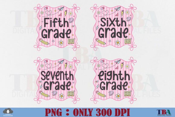 Preppy Back to School PNG Files