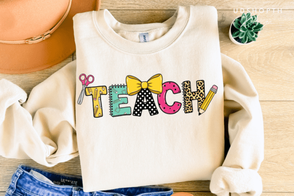 TEACH PNG Back to School Teacher Gift: A Versatile Design for Educators and Creators
